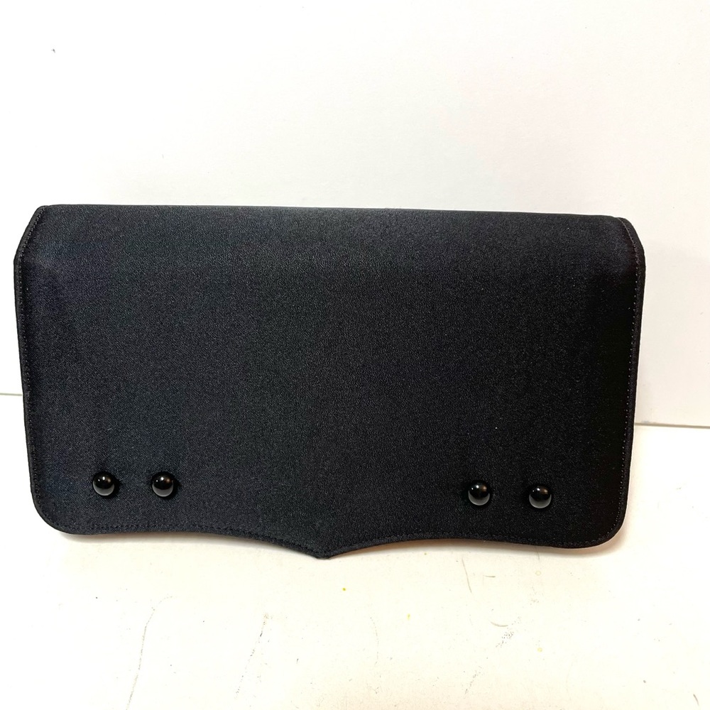 Vintage bienen-davis black fabric elegant clutch handbag